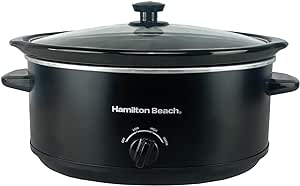 Hamilton Beach 'The Family Favourite' 6.5L Black Slow Cooker