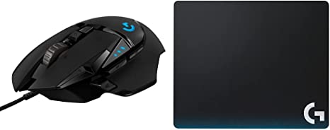 Logitech G502 Hero High Performance Wired Gaming Mouse, Hero 25K Sensor & G440 Hard Gaming Mouse Pad for High DPI Gaming - Black