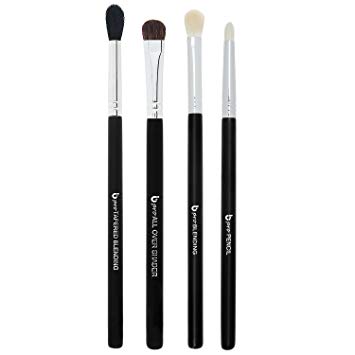 Basic Eye Makeup Brushes Includes 4 Must Have Eyeshadow Brush Set: Pencil, Tapered Blending, All Over Shader, Blending