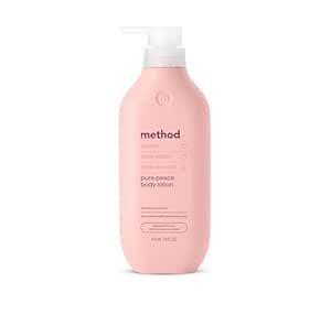 Method Pure Peace Rose Water, Peonies   Pink Sea Salt Body Lotion, 24 Hours of Moisture (Pack of 1) | 14 oz