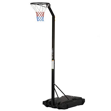 JumpStar Sports Portable Netball Post, Training Stand Hoop Net Set, Height Adjustable Size 8ft 9ft 10ft