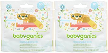 Babyganics Benzocaine Free Gel Teething Pods - .3 ml - 10 ct - 2 pk