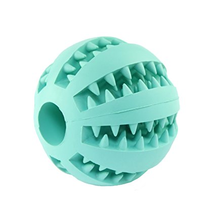 wangstar Dual Pet Dog Toy Balls, Nontoxic, Bite Resistant Bouncy Rubber Balls, Tooth Cleaning Ball Dog Chew Toy, Chew Training Dog Ball Toy, Size 2.8 Inch