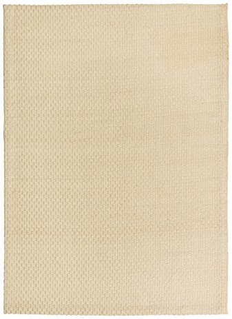 Rivet Textured Zen Hand-woven Jute Rug, 5' x 7', Natural