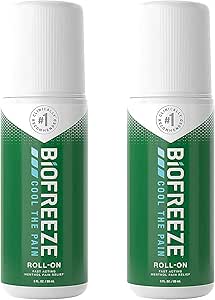 Biofreeze Pain Relieving Roll-On, 89ml, 2 Pack Bundle, Cooling Topical Analgesic, On-the-Go Use, Long Lasting, Soothing, Targeted Pain Relief, Cold Therapy, Fast Acting for Muscle, Joint, & Back Pain