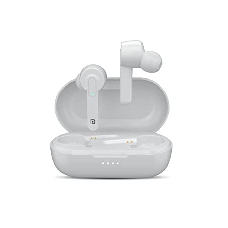 Portronics Harmonics Twins 24 Smart TWS Earbuds with Bluetooth 5.0, Upto 15 H Total Playtime, Type-C Charging Port & Voice Assistant(White)