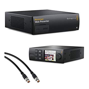 Blackmagic Design Web Presenter with Blackmagic Design Teranex Mini Smart Panel and Pearstone 3' SDI Video Cable