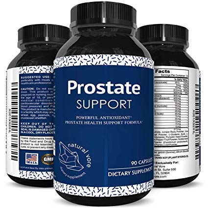 Prostate Support Supplement for Men Natural Extra Strength Formula with Saw Palmetto Berry Extract Vitamins Zinc and Pygeum Africanum Pills for Prostate Health by Natural Vore 90 Capsules