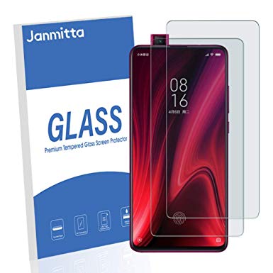 Janmitta Xiaomi 9T Screen Protector, Premium Quality Tempered Glass [Anti-Scratch] [Anti-Fingerprint] HD/ 2.5D / Bubble-Free Film for Xiaomi 9T [2 Pack]