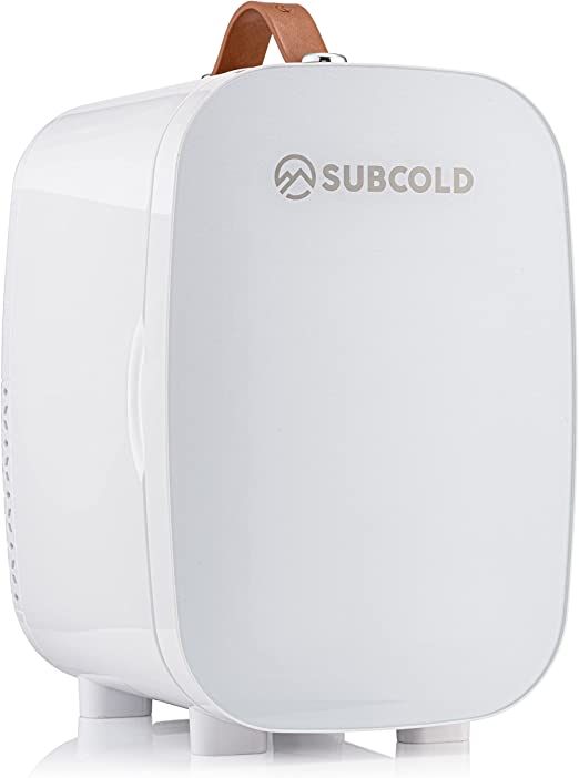 Subcold Pro6 Luxury Mini Fridge Cooler 6 Litre / 8 Cans AC & Exclusive USB Power Option Small Portable Fridge For The Office, Bedroom, Car, Skincare & Cosmetics White