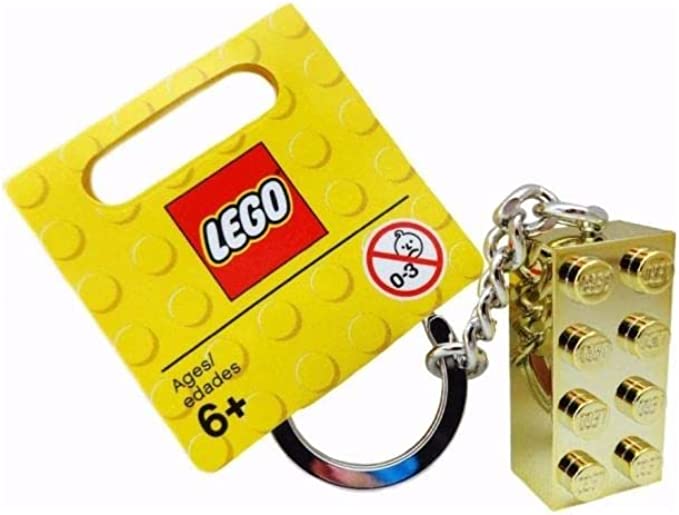 Lego Gold 2x4 Stud Key Chain