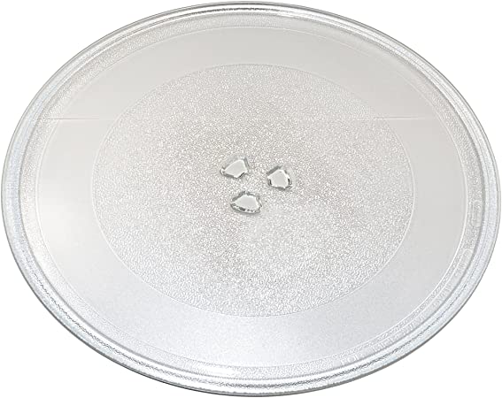 HQRP 12-3/4 inch Glass Turntable Tray compatible with GE WB49X10129 HVM1540DM1BB JNM1541DM1CC JVM1533BD05 JVM1540DM1BB JVM1542BF01 JNM3151DF1WW Microwave Oven Cooking Plate