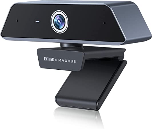 Enther & MAXHUB 4K Webcam for Streaming, AutoFocus Webcam with Dual Microphone for Computer, Plug and Play USB Webcam with 13MP for Live Streaming/Gaming/Online Learning/Video Conferencing/Zoom/Skype