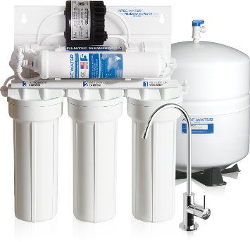 APEC Water - Top Tier Premium Quality - Built in USA - Ultra Safe and High-Efficiency Permeate Pumped Reverse Osmosis Water Filter System for Low Water Pressure Homes RO-PERM