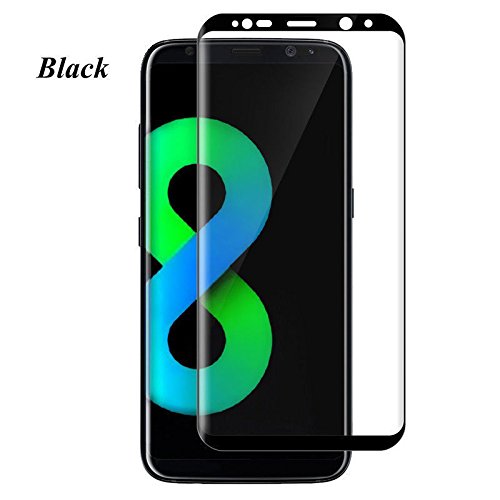 Samsung Galaxy S8 plus Screen Protector,Tempered Glass 4D Screen Protector 9H Hardness, Bubble Free, Anti-Fingerprint HD Screen Protector Film (Black 4D Glass)