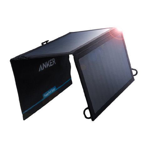 Anker 15W Dual Ports USB Solar Charger PowerPort Solar Lite for iPhone 6/6 Plus, iPad Air 2/mini 3, Galaxy S7/S6/S6 Edge and More