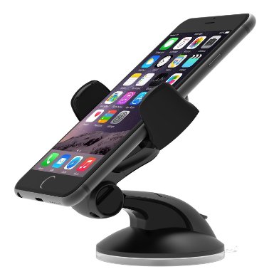 iOttie Easy Flex 3 Car Mount Holder for iPhone 6s 5s 5c Samsung Galaxy S6 Edge Plus S6 S5 S4 - Retail Packaging - Black