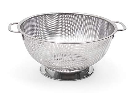 RSVP Endurance 5 quart Precision Pierced Colander, 3.3 L, Silver