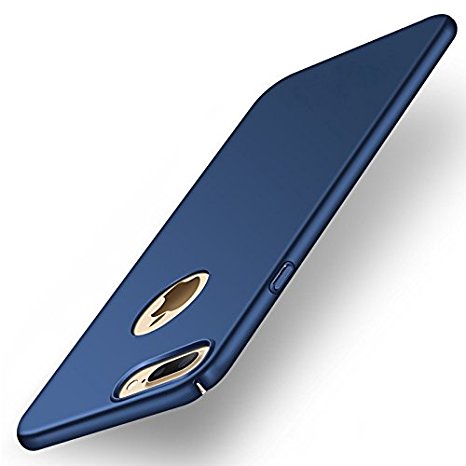 WOW Imagine(TM) All Sides Protection "360 Degree" Sleek Rubberised Matte Hard Case Back Cover For Apple iPhone 7 Plus (5.5 inch screen) - Blue