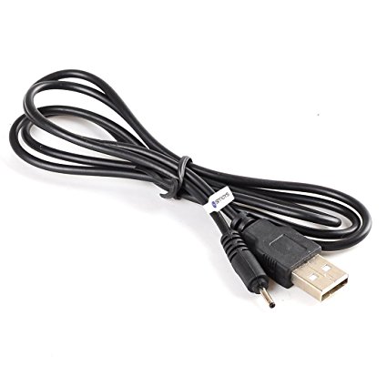 Smays USB to 2.0 x 0.7 mm DC-in Power Cable (2.5A Power Cord, Center PIN Positive, 2.6 Feet = 0.8 Meter, Black)