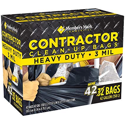 Member's Mark Commercial Contractor Clean-Up Bags (42 gal., 42 ct.) - Trash Bags