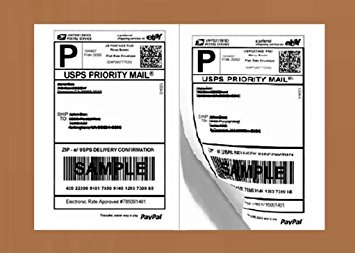 Half Sheet Self Adhesive Shipping Labels for Laser and Inkjet Printers (1600 labels, Pack of 8)