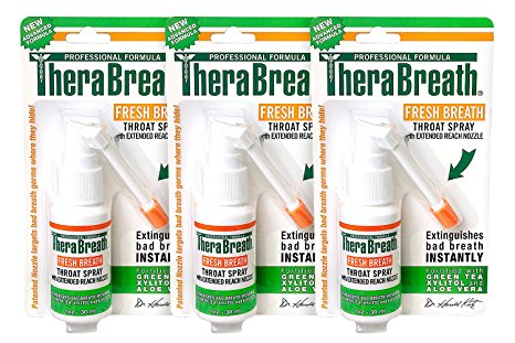 Dr. Harold Katz TheraBreath Fresh Breath Throat Spray, 1oz (Pack of 3)