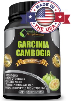 -EXTREME POTENCY 95% HCA- Highest Garcinia Potency Ever Made! Extra Strength Ultra Garcinia Cambogia XL. Max Weight Loss