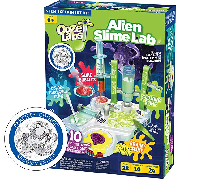 Thames & Kosmos Ooze Labs: Alien Slime Lab Science Experiment Kit & Lab Setup, 10 Experiments with Slime | A Parents' Choice Recommended Award Winner