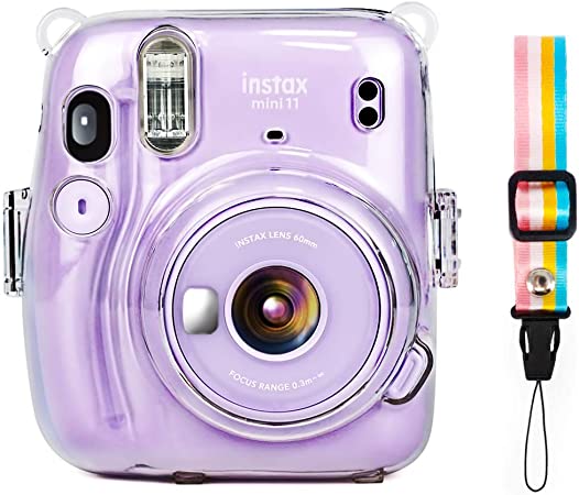 Elvam Camera Clear Protective Case Bag Compatible with Fujifilm Instax Mini 11 Instant Camera with Detachable Adjustable Strap - (05)