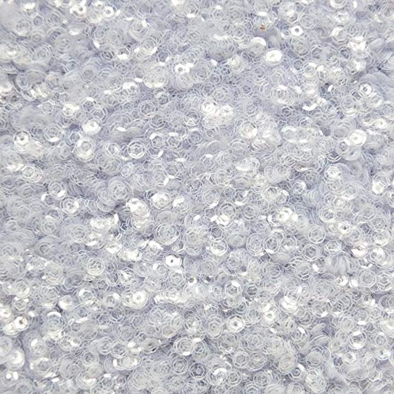 4mm cup facet SEQUINS ~ Crystal Clear ~ Loose sequins for embroidery, bridal, applique, arts, crafts, and embellishment. Made in USA.