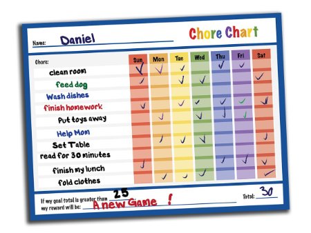 Reward Chart ● Behavior Charts ● Chore Chart ● Responsibility Chart ● Dry Erase ● Vinyl Decal ● Classroom & Home Teaching Resource ● Accountability Responsible & Behavior ● 14.5" x 11" inch (Blue)