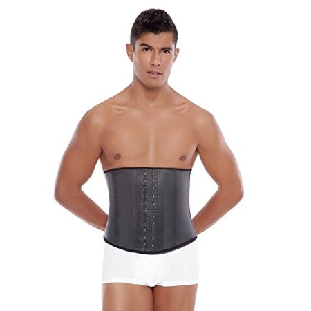 Mens Latex Waist Trainer Workout Sport Shapewear Tummy Control Abs Cincher Thermal Compression