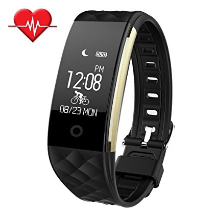 SinoPro Fitness Tracker, Heart Rate Monitor Smart Bracelet, IP67 Waterproof Fitness Wristband with OLED Touch Screen, Step Tracker, Sleep Monitor, Call Reminder for iPhone Android Smartphones