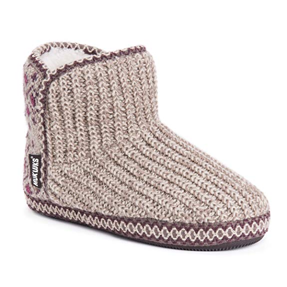 MUK LUKS Women's Leigh Bootie Slippers