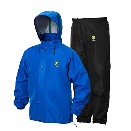 TideWe Rain Suit, Breathable Waterproof Durable Sport Rainwear (Blue Size L)