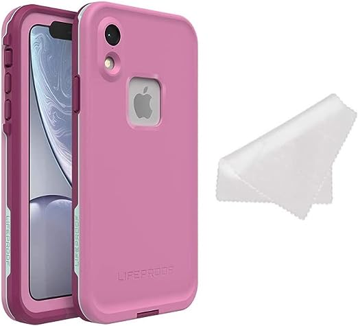 LifeProof FRĒ Series Waterproof Case for iPhone XR (Only) - with Cleaning Cloth - Non-Retail Packaging - Frost Bite (Orchid/Purple Wine/Fair Aqua)