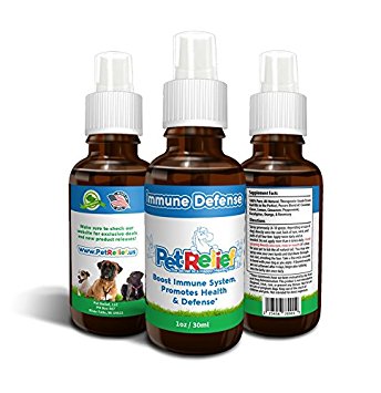 Boost Dog Immune System, Natural Cough Medicine & Immune Supplements For Dogs, Lifetime Warranty! 30ml Kennel Cough Or Illness, Dog immune Booster, No Side Effects! Made In USA By Pet Relief