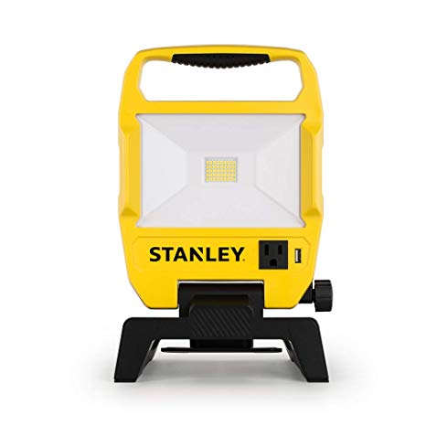 Stanley 3500-Lumen LED Work Light Provides Ample Lighting with its Long-lasting Integrated LED 4000K 39W Outdoor Lighting