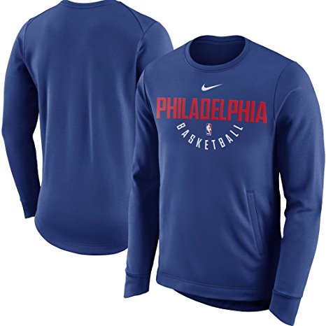 NIKE Philadelphia 76ers Practice Fleece Performance Sweatshirt