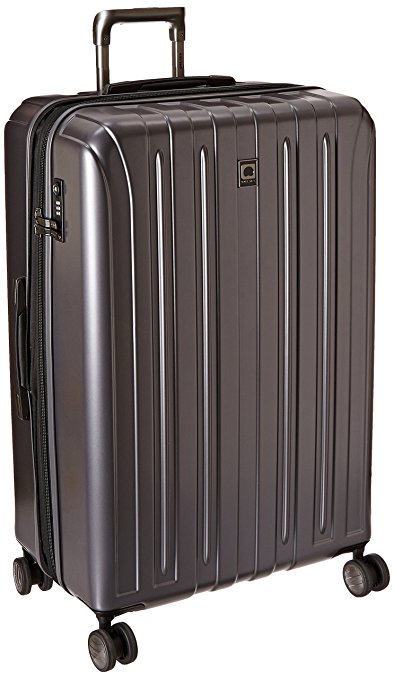 Delsey Luggage Helium Titanium 29 Inch EXP Spinner Trolley Metallic