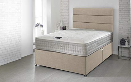 Happy Beds Divan Bed Set Bamboo 4 Drawers Memory Foam Pocket Sprung Mattress 5' King Size 150 x 200 cm