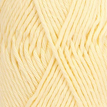 100% Cotton Knitting and Crochet Yarn, 4 or Medium, Aran Weight, Drops Paris, 1.8 oz 82 Yards per Ball (19 Light Yellow)