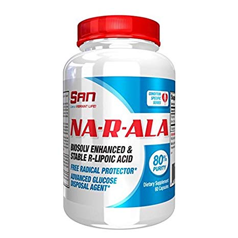 SAN Nutrition NA-R-ALA R-Lipoic Acid Glucose Disposal Agent & Nutrient Partitioning Supplement, 60 Count