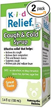 Kids Relief Cough & Cold Syrup, 3.4-Ounce Bottle (Pack of 2)