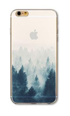 iPhone 6 / 6S Case, Deco Fairy Ultra Slim Rubber Silicone TPU Back Cover for Apple - Trees in Snowy Winter