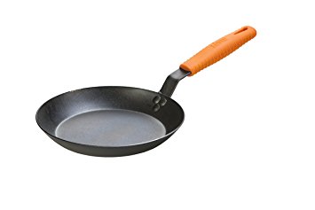 Lodge Manufacturing Company CRS10HH61 Carbon Steel Skillet, 10-inch, Black/Orange