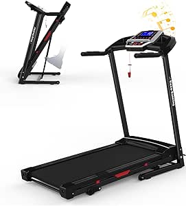 Treadmill Folding Treadmills with Incline, 3.5HP Foldable Treadmills for Home, 330LBS Weight Capacity Walking Jogging Running with Large Running Area, LCD Display, Easy to Fold