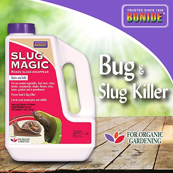Bonide (BND905) - Slug Magic, Garden Snail and Slug Killer Granules for Organic Gardening, Slug and Snail Insecticide/Pesticide (3 lb.)