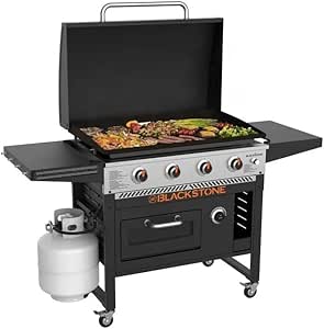 Blackstone 4-Burner 36” Propane Griddle with Pizza Oven and Air Fryer, BS36PRO